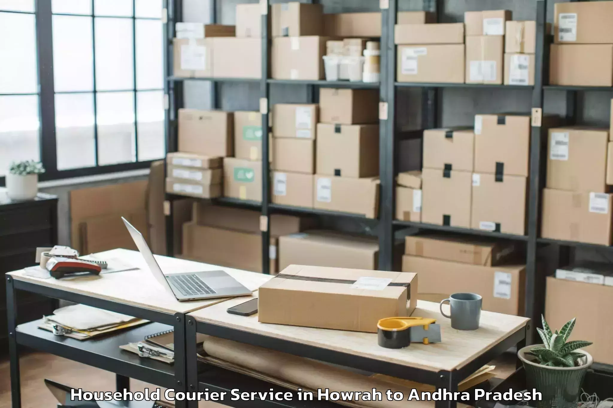 Efficient Howrah to Mamidikuduru Household Courier